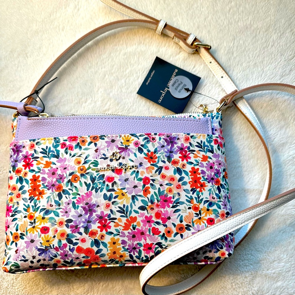 NWT Nanette Lepore Mirabel Crossbody Floral Purse - Women’s 11 inch L 8 inch W